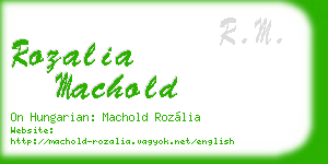 rozalia machold business card