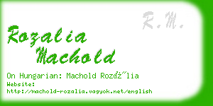 rozalia machold business card